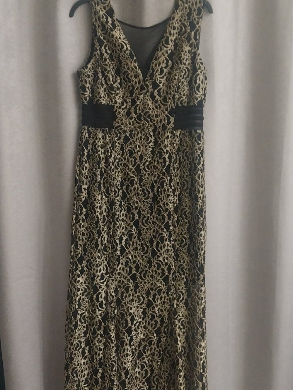 Gold lace dress